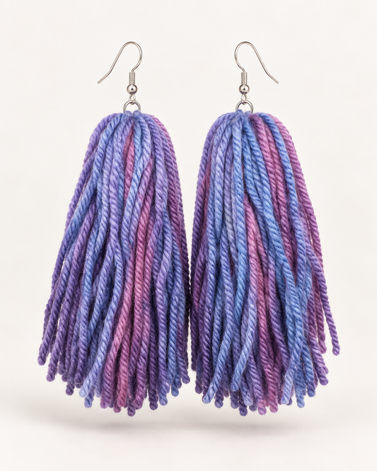 Purple Haze Tassel Earrings